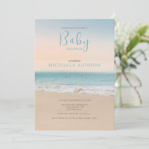 Invitation Baby shower de plage moderne Neutre genre