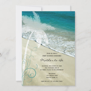 Invitation Baby shower de plage tropical