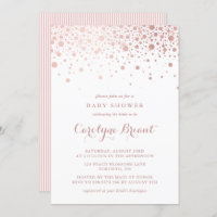 Baby shower de points Confetti Gold Rose Faux