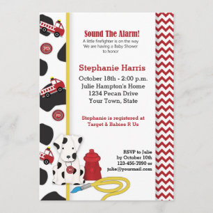 Invitation Baby shower de pompiers