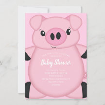 Baby shower de porc rose