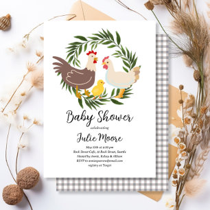 Invitation Baby shower de poussette agricole