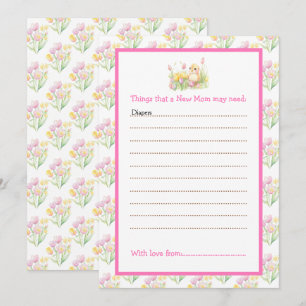 Invitation Baby shower de poussette de printemps
