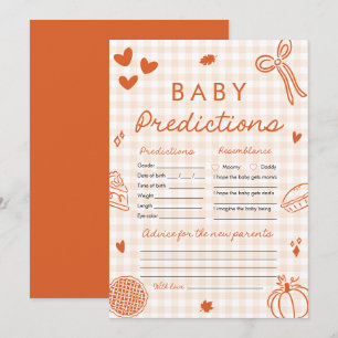 Invitation Baby shower de prédiction de bébé tiré à la main d
