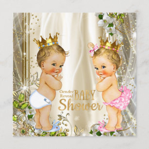 Invitation Baby shower de prince ou de princesse Gender
