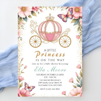 Invitation Baby Shower de Princesse Conte de Fée Fantaisiste