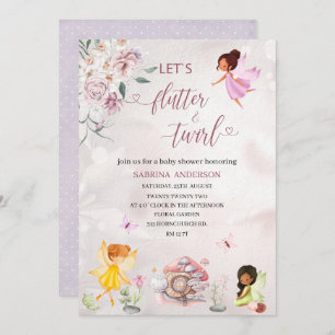 Invitation Baby shower de princesse de fée magique