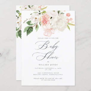 Invitation Baby shower de printemps du jardin flor