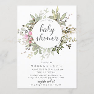 Invitation Baby shower de printemps romantique