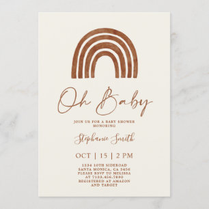 Invitation Baby shower de Rainbow Boho