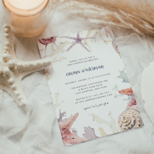 Invitation Baby shower de récif corallien
