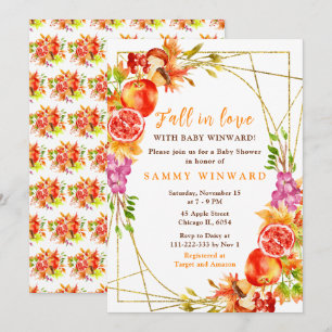 Invitation Baby Shower de récolte d'automne