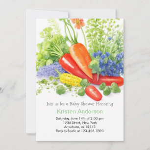 Invitation Baby shower de récolte de pois