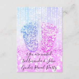 Invitation Baby shower de révélation de genre Pink Blue Parti