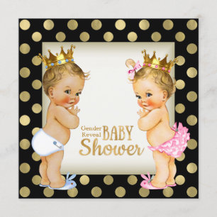 Invitation Baby shower de révélation de genre Prince ou Princ