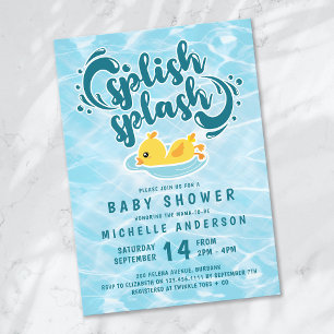 Invitation Baby shower de roussaillage de canard en caoutchou