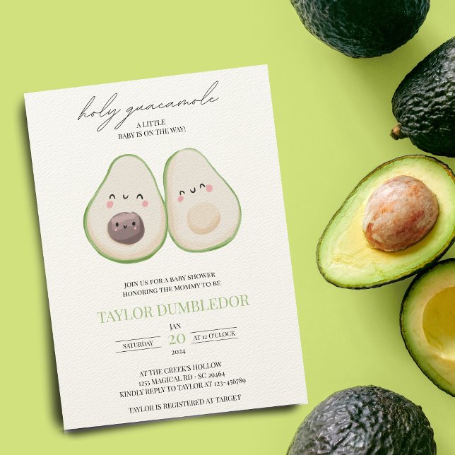 Invitation Baby shower de Saint-Guacamole Avocado (Créateur téléchargé)