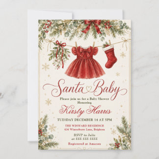 Invitation Baby Shower de Santa