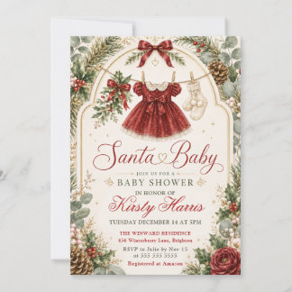 Invitation Baby Shower de Santa