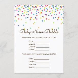 Invitation Baby shower de saupoudrage avec une réponse de 5 x