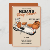 Baby shower de scooter à la crème