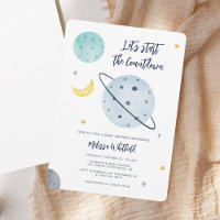 Baby shower de script de l'espace externe moderne