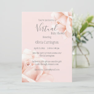 Invitation Baby shower de script Roses Roses Roses Roses Rose