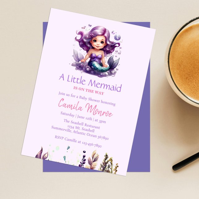 Invitation Baby shower de sirène (Créateur téléchargé)