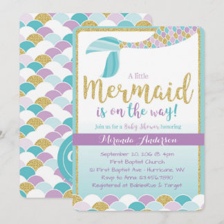 Invitation Baby shower de sirène