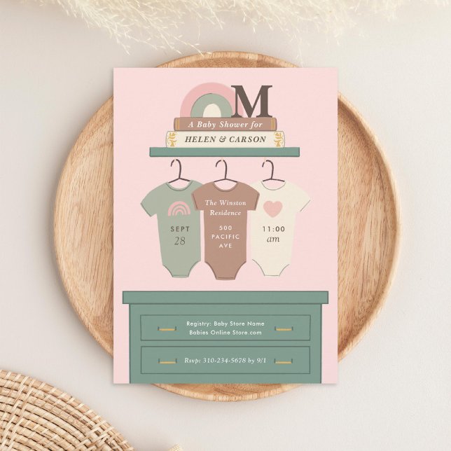Invitation Baby shower de soins infirmiers Boho (Créateur téléchargé)