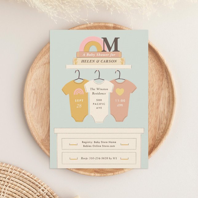 Invitation Baby shower de soins infirmiers Boho (Créateur téléchargé)