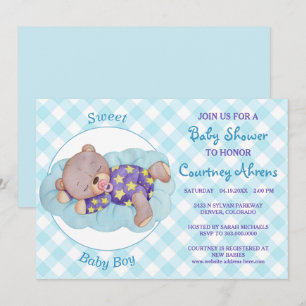 Invitation Baby shower de sommeil du Garçon de l'o