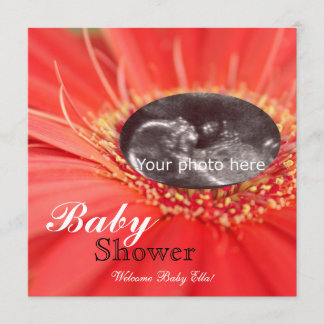 Invitation Baby shower de sonogrammes pour enfants de couleur