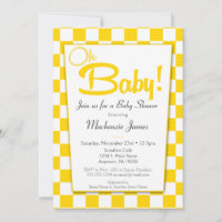 Invitation Baby shower de table les années 50 Retr