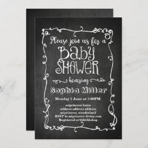 Invitation baby shower de tableau de bord