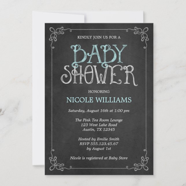Invitation Baby shower de tableau de bord Vintage de la Monna (Devant)