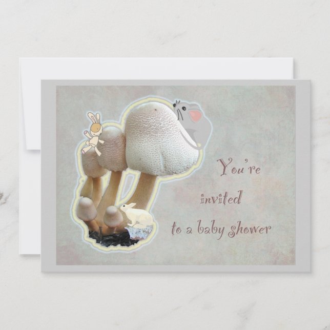 Invitation Baby shower de terrain de jeu de champi (Devant)
