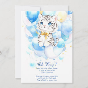 Invitation Baby shower de tigre d'aquarelle