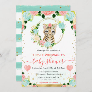 Invitation Baby shower de tigre de la Jungle
