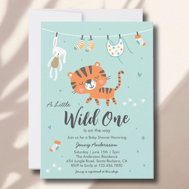 Invitation Baby shower de Tigre de la Jungle migno (Créateur téléchargé)