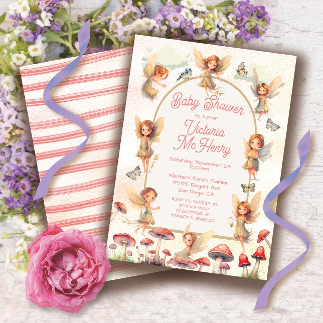 Invitation Baby shower de toadstool de laine (Créateur téléchargé)