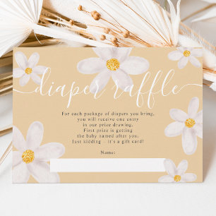 Invitation Baby shower de tombola de fleur d'or de marguerite