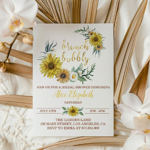 Invitation Baby shower de tournesol de l'abeille miel Invitat