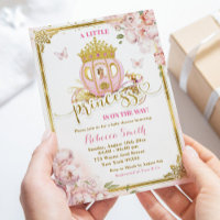 Baby shower de transport Gold Pink Blonde Princess