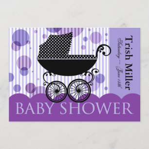 Invitation Baby shower de transport rétro élégant