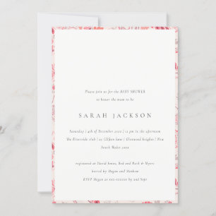Invitation Baby shower de typographie classique moderne Blush