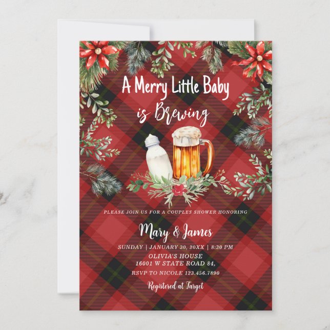 Invitation Baby shower de vacances (Devant)