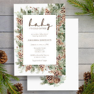 Invitation Baby shower de vacances d'hiver