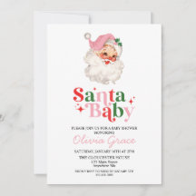 Baby shower de vacances pour bébés Retro Pink Père