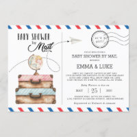 Baby shower de valise vintage par distance de cour